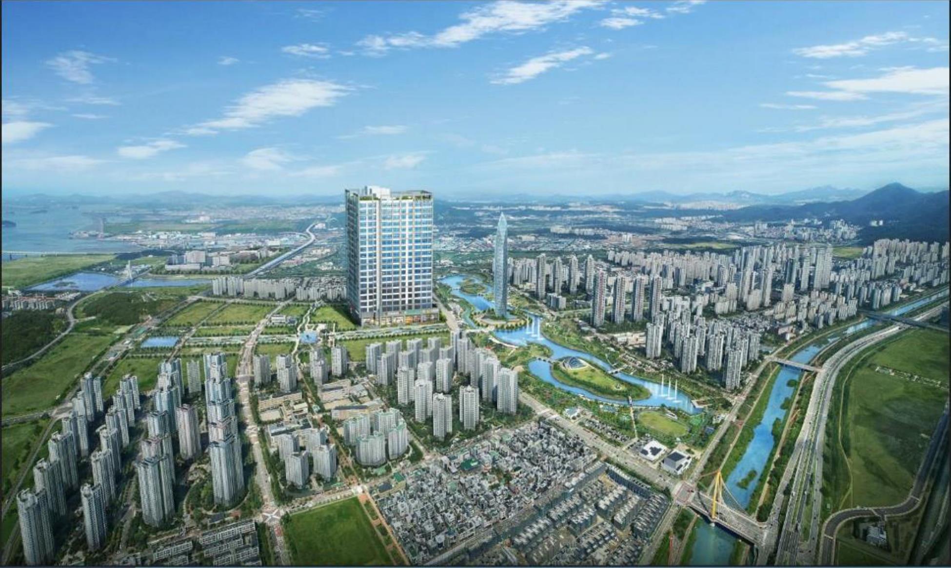 청라 월드메르디앙 레이크원 조감도