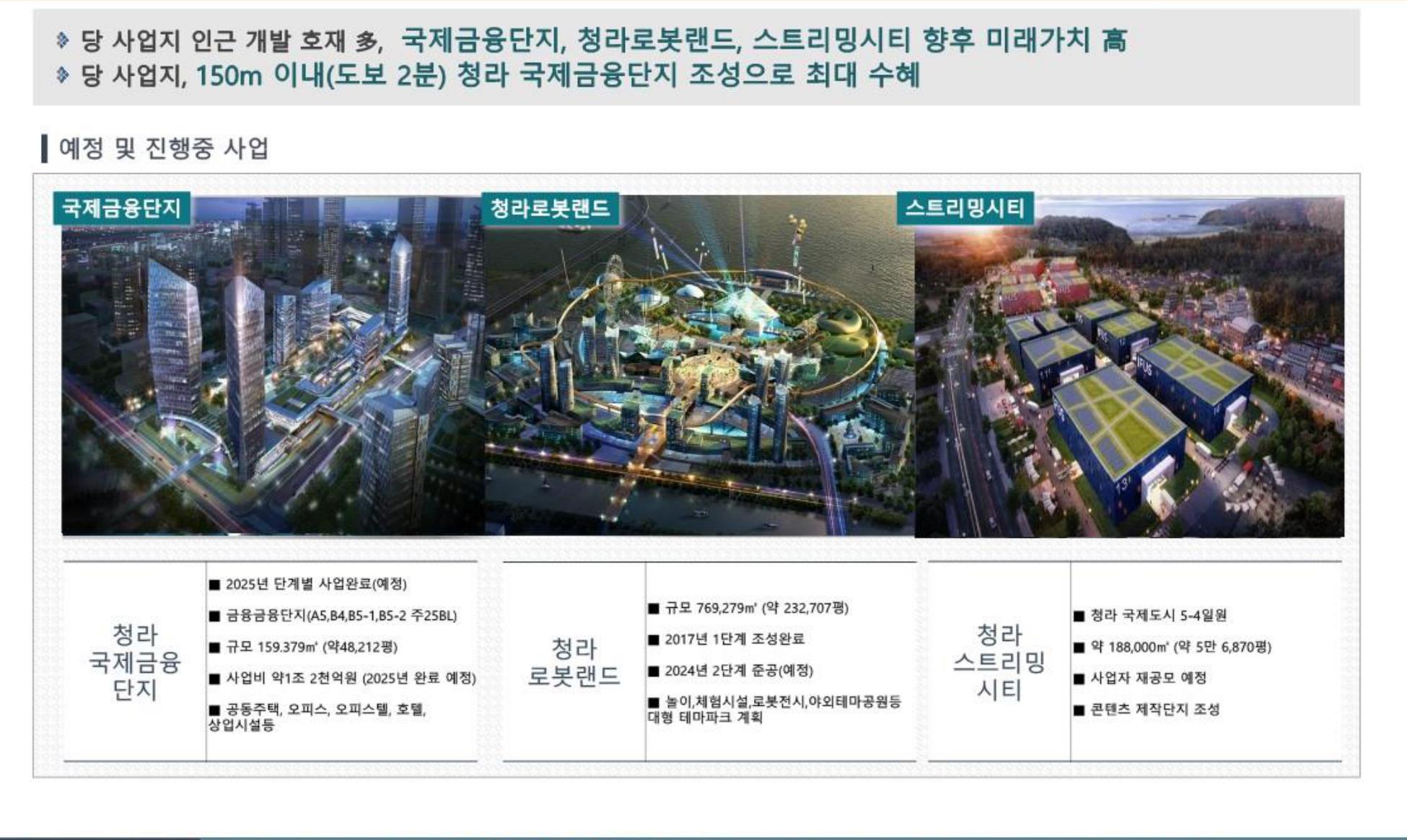 하나금융타운 및 청라 국제금융단지 개발 자료